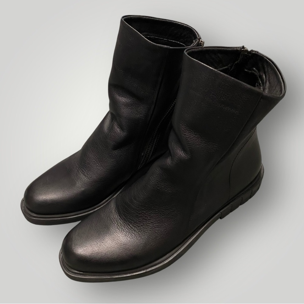 Bueno Olive Black leather Bootie Sz 39 - Picture 4 of 14